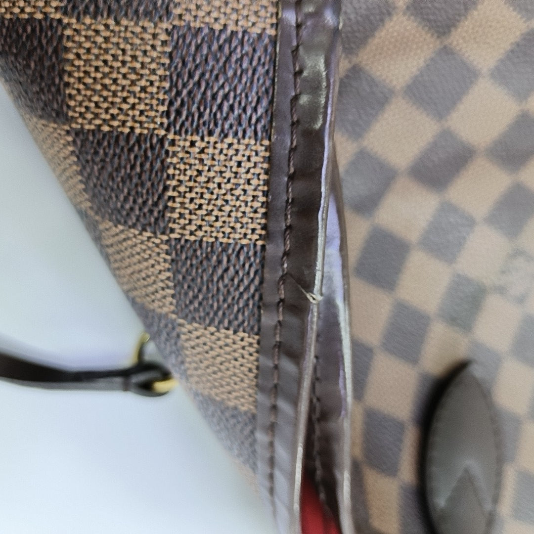NEVERFULL GM Damier Ebene Coated Canvas Brown