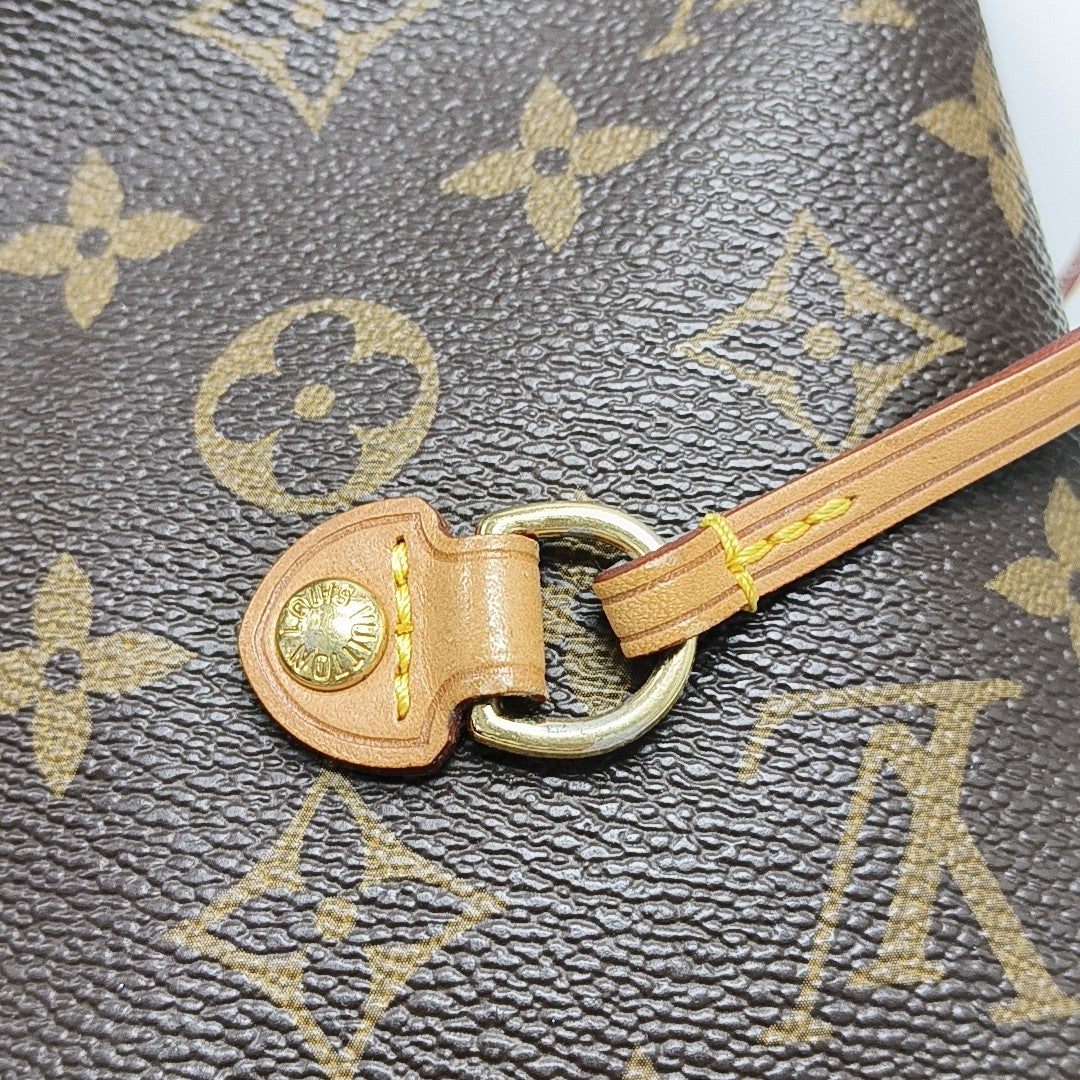 NEVERFULL MM Monogram Coated Canvas Brown