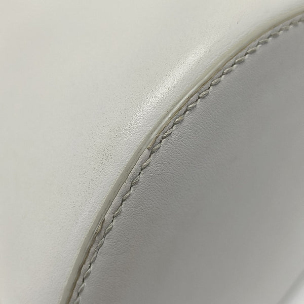 Leather Shoulder Bag White