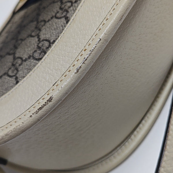 Ophidia Medium Monogram Coated Canvas Beige
