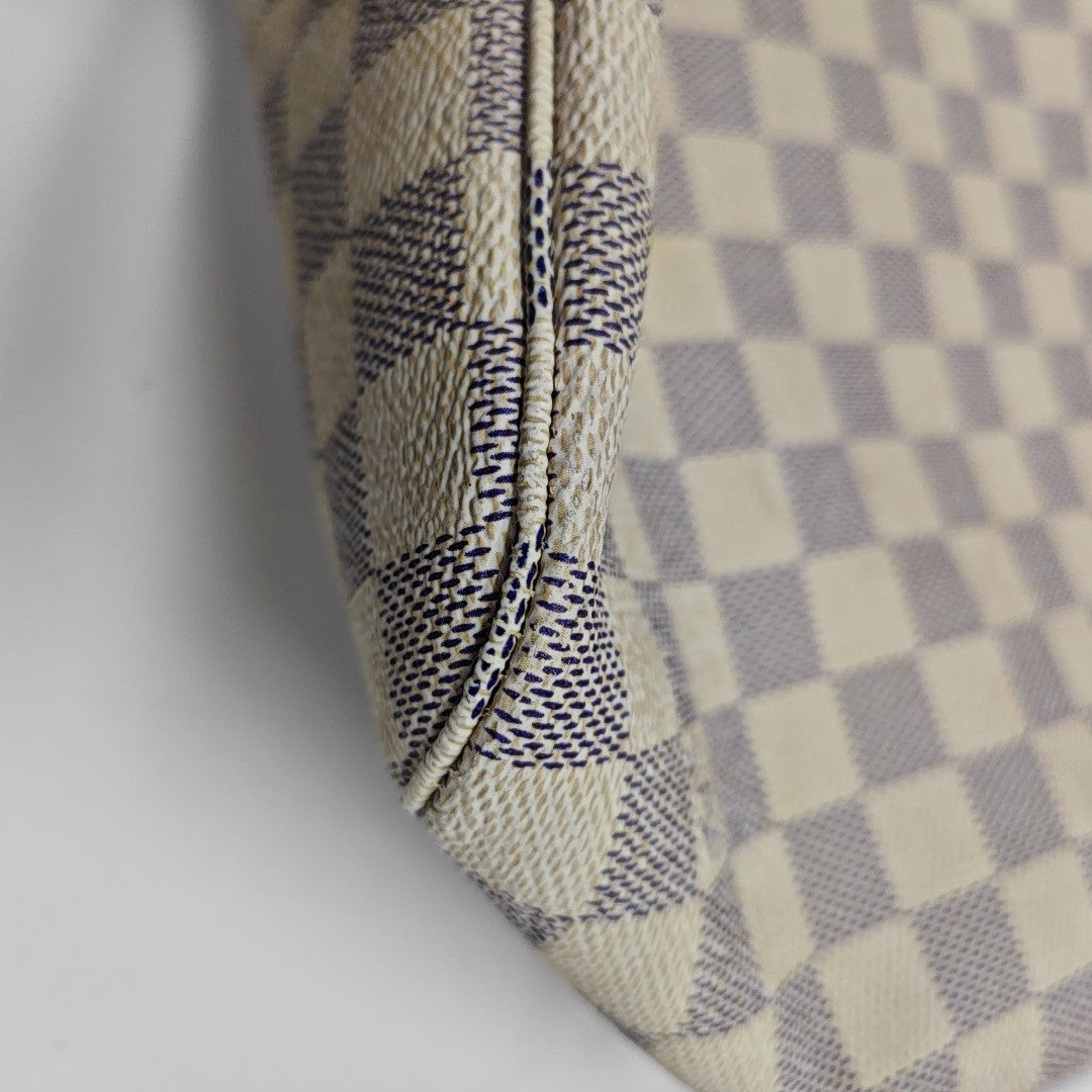 NEVERFULL MM Damier Azur Coated Canvas Beige