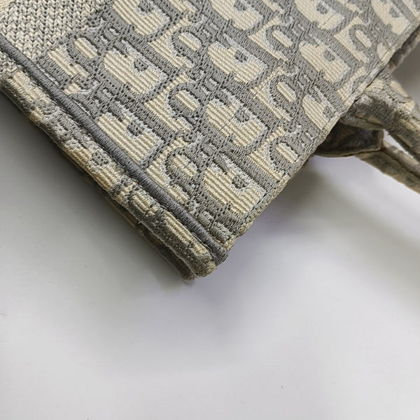 Book Tote Medium Oblique Canvas Gray