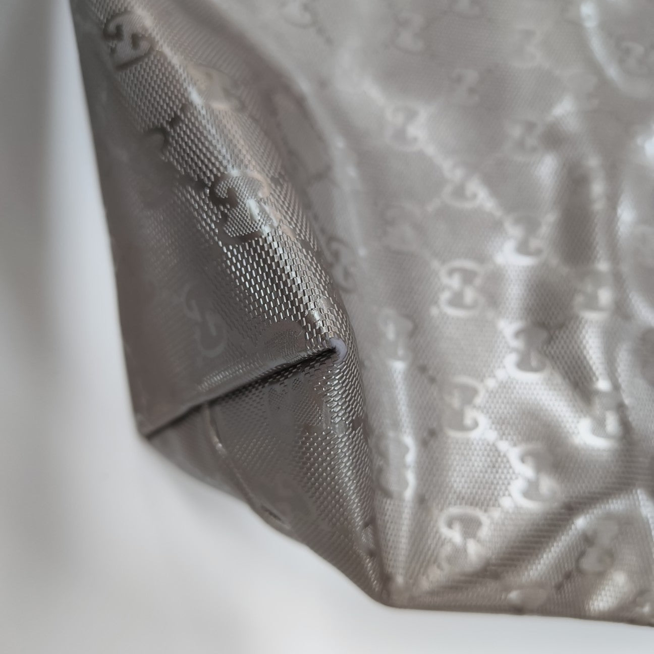 GG Imprime Monogram Coated Canvas Gray