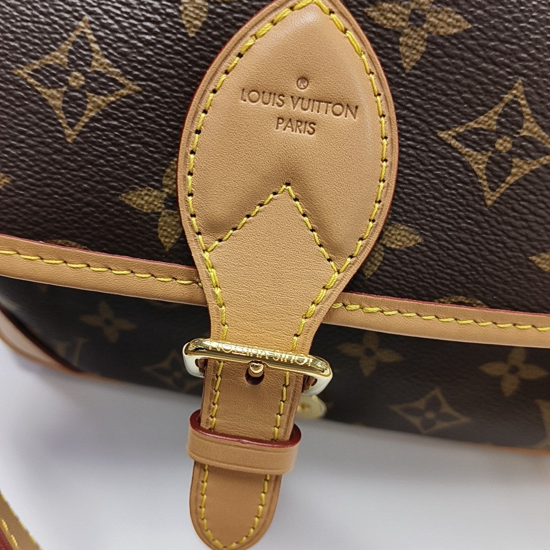 DIANE Monogram Coated Canvas Brown