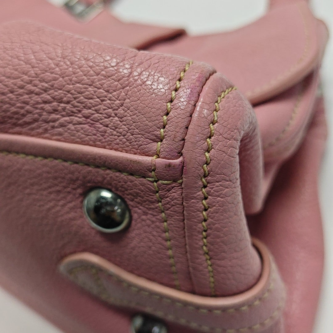 Calfskin Shoulder Bag Pink