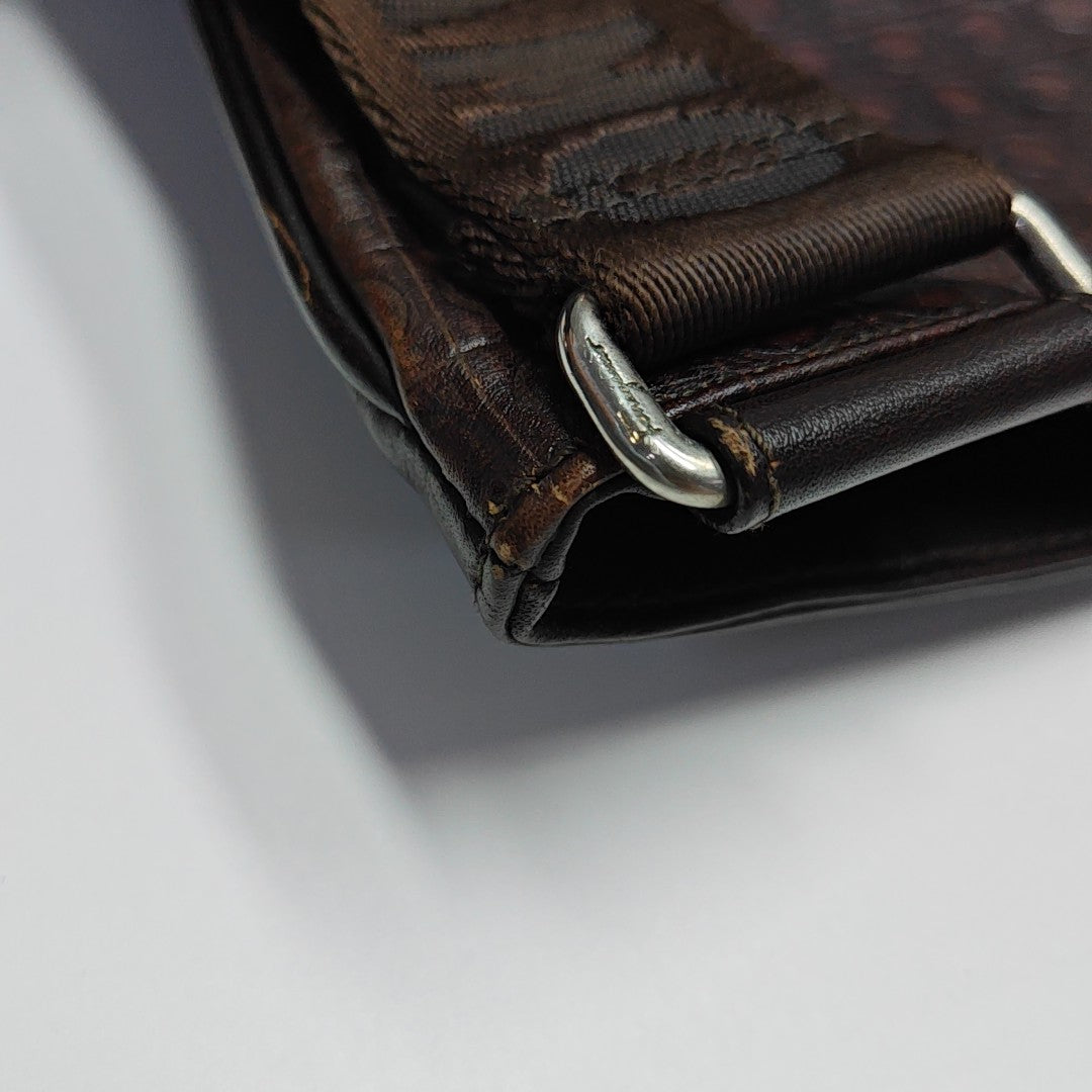 Calfskin Crossbody Bag Brown