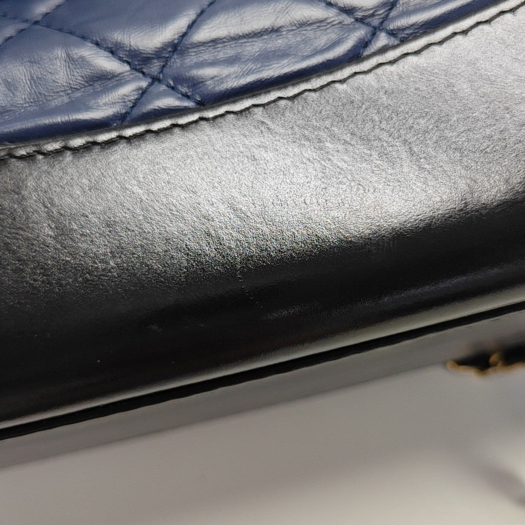 GABRIELLE Small Quilted Calfskin Blue