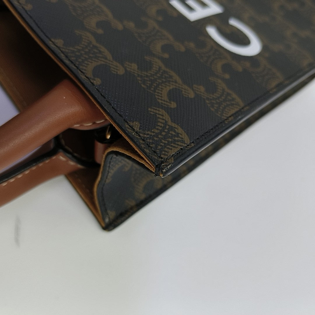 CABAS CELINE Mini Coated Canvas Brown