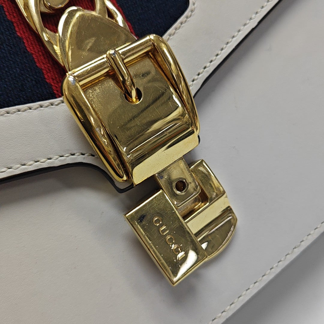 Sylvie Small Calfskin White