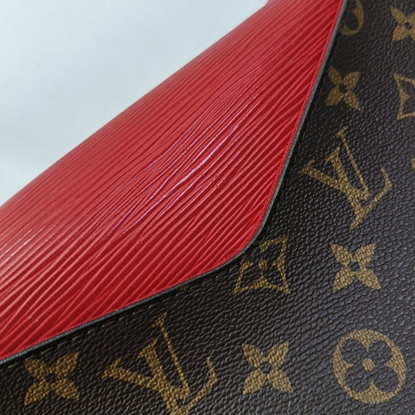 SAINT MICHEL Monogram Coated Canvas Brown