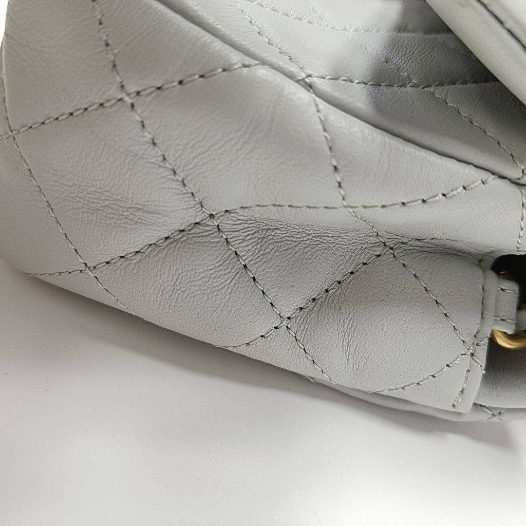 CLASSIC FLAP Mini Quilted Lambskin Gray