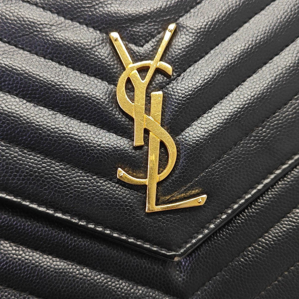 MONOGRAM Medium Chevron Calfskin Black