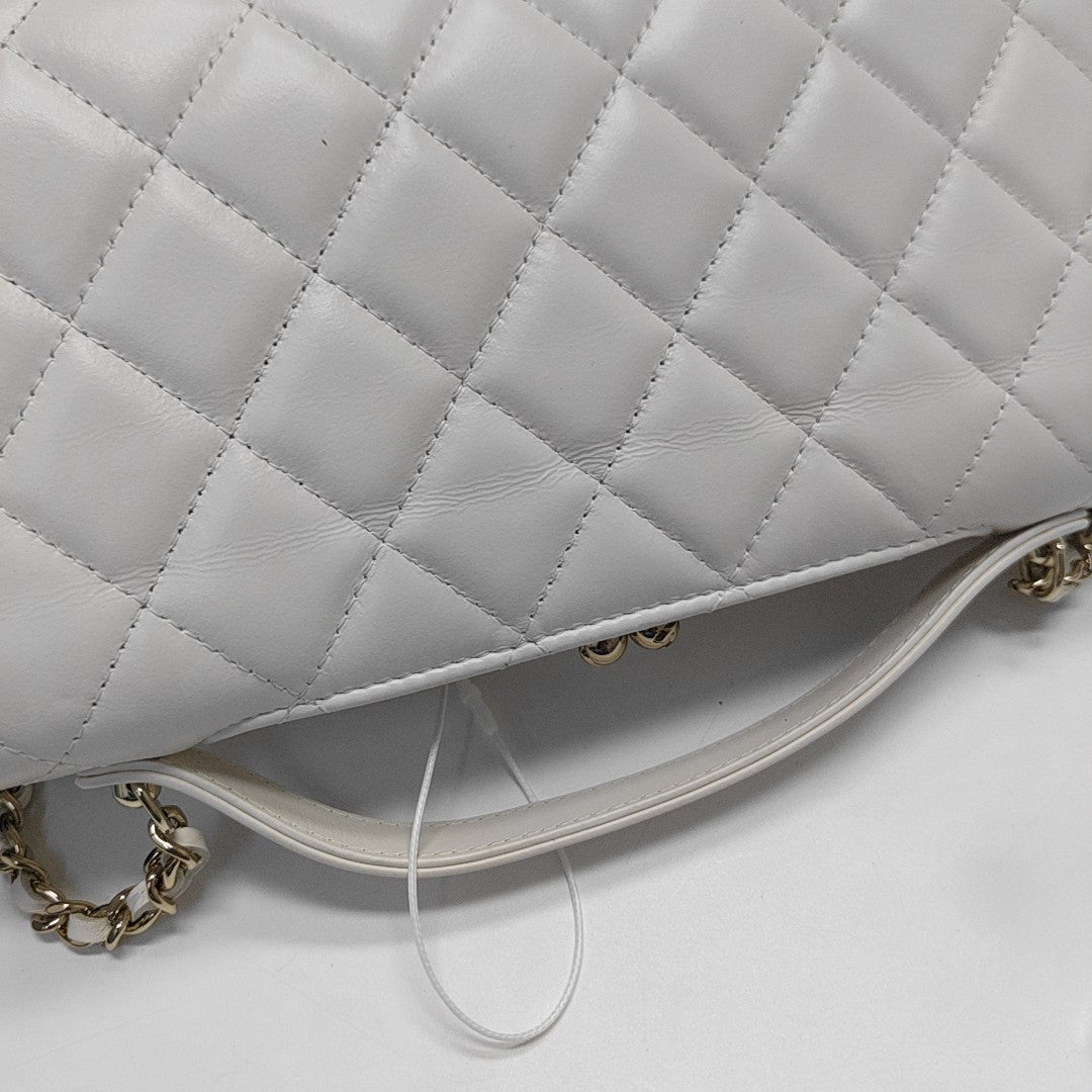 Quilted Calfskin White