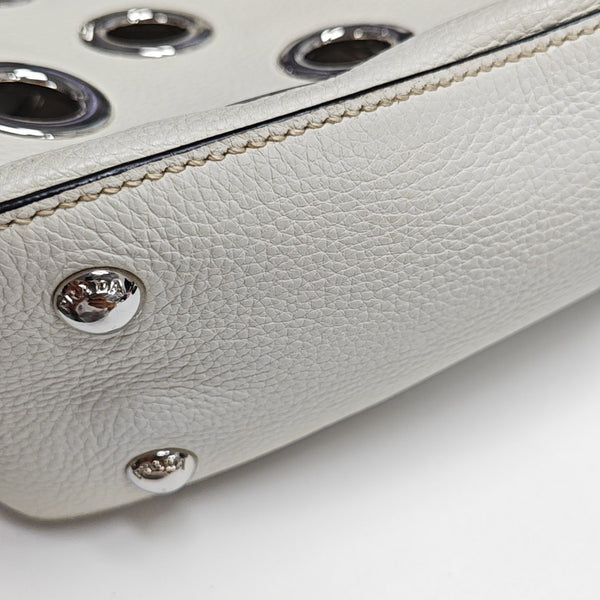 Calfskin Shoulder Bag White