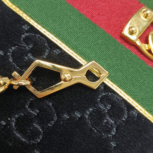 Sylvie Small Monogram Velvet Black