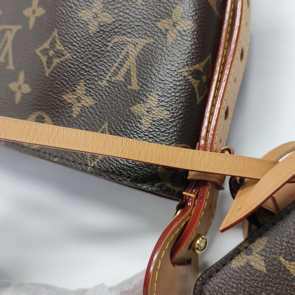 ALL IN BB Monogram Coated Canvas Brown