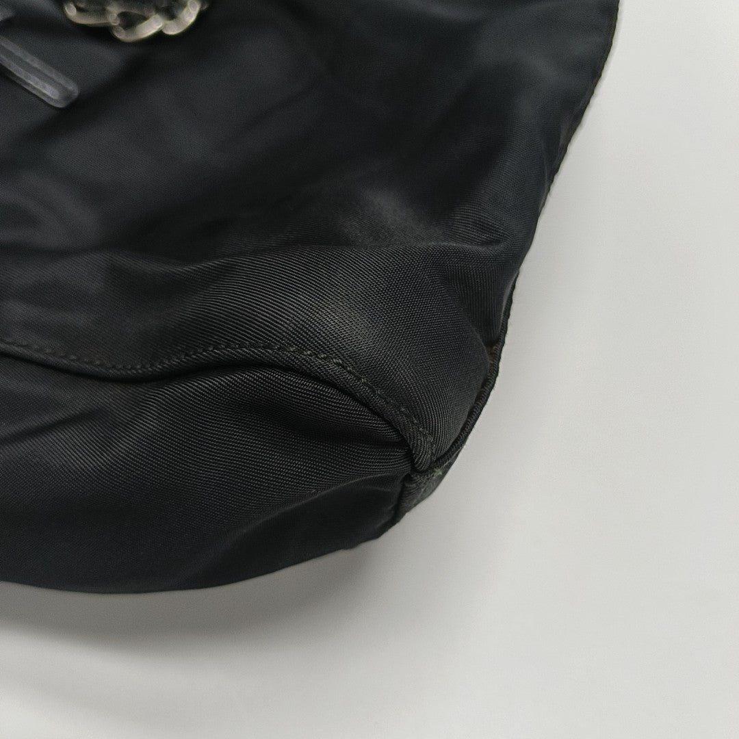 Nylon Shoulder Bag Black
