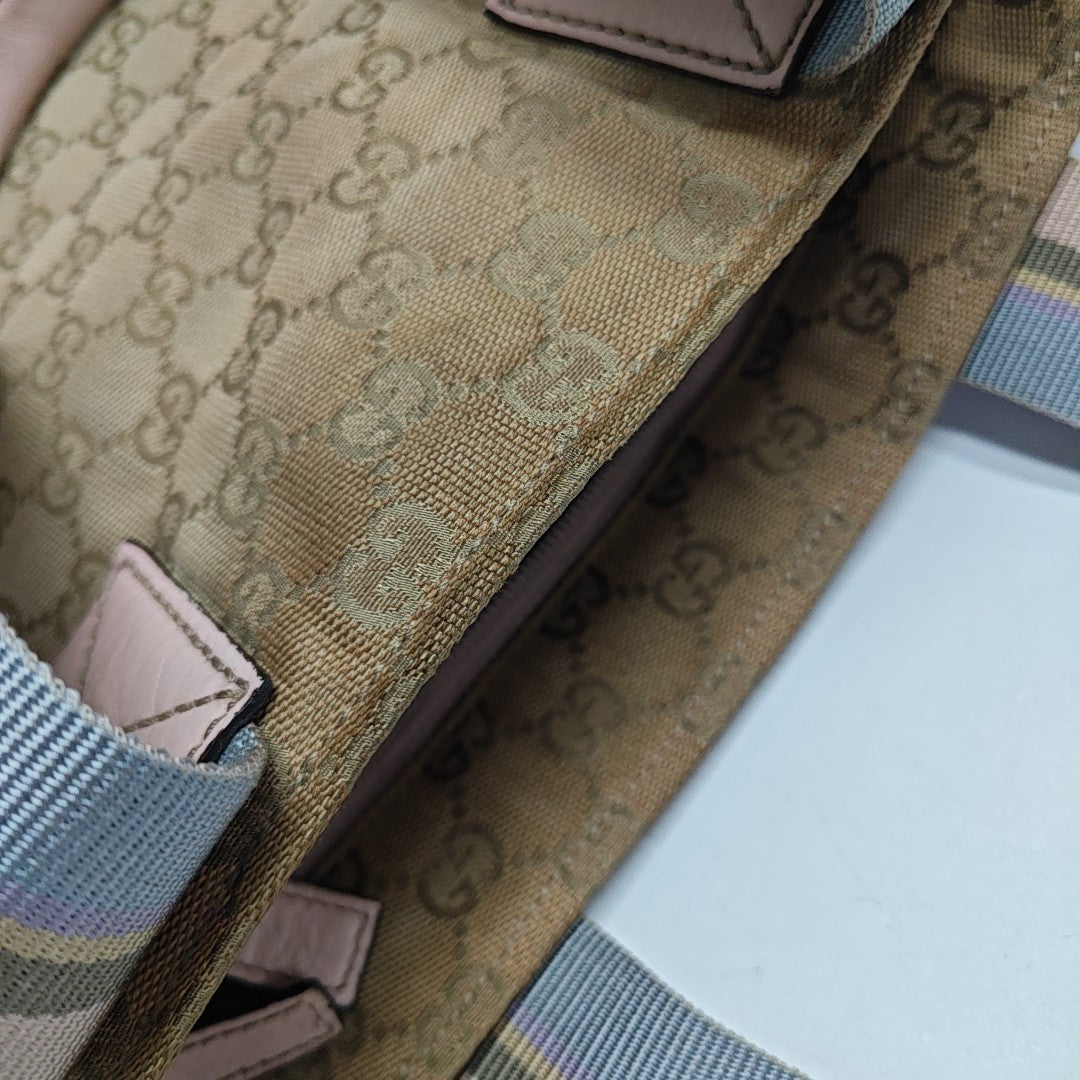 Monogram Canvas Tote Bag Beige
