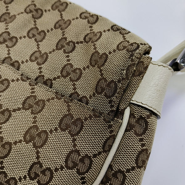 Monogram Canvas Shoulder Bag Beige
