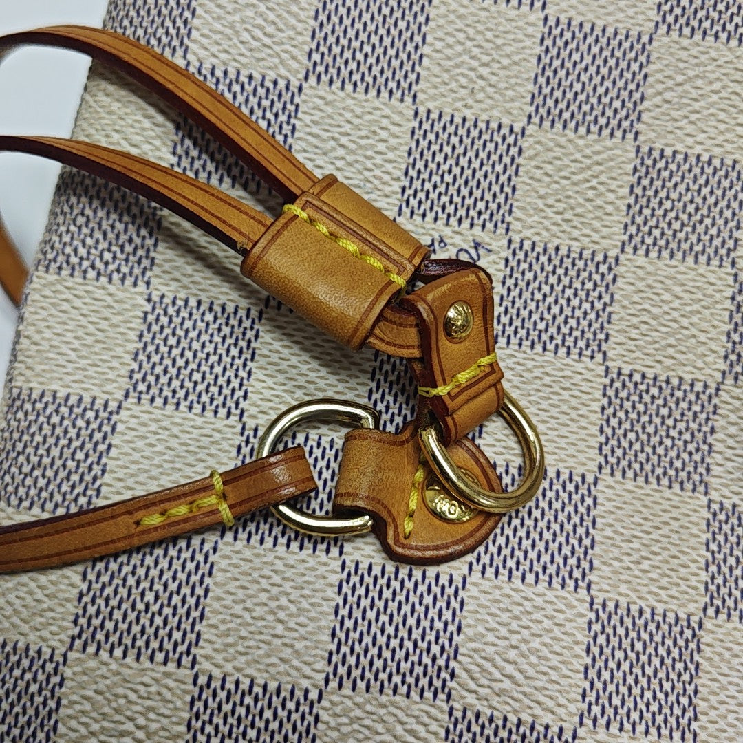 NEVERFULL MM Damier Azur Coated Canvas Beige
