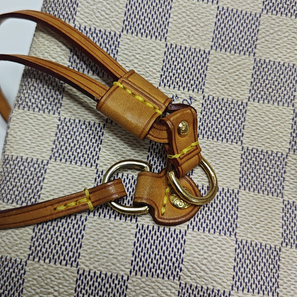 NEVERFULL MM Damier Azur Coated Canvas Beige