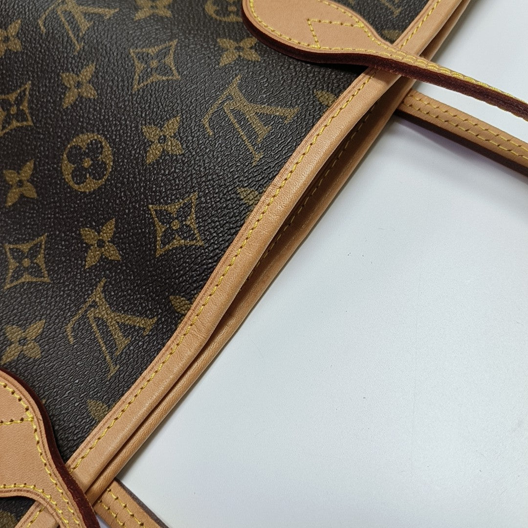 NEVERFULL MM Monogram Coated Canvas Brown