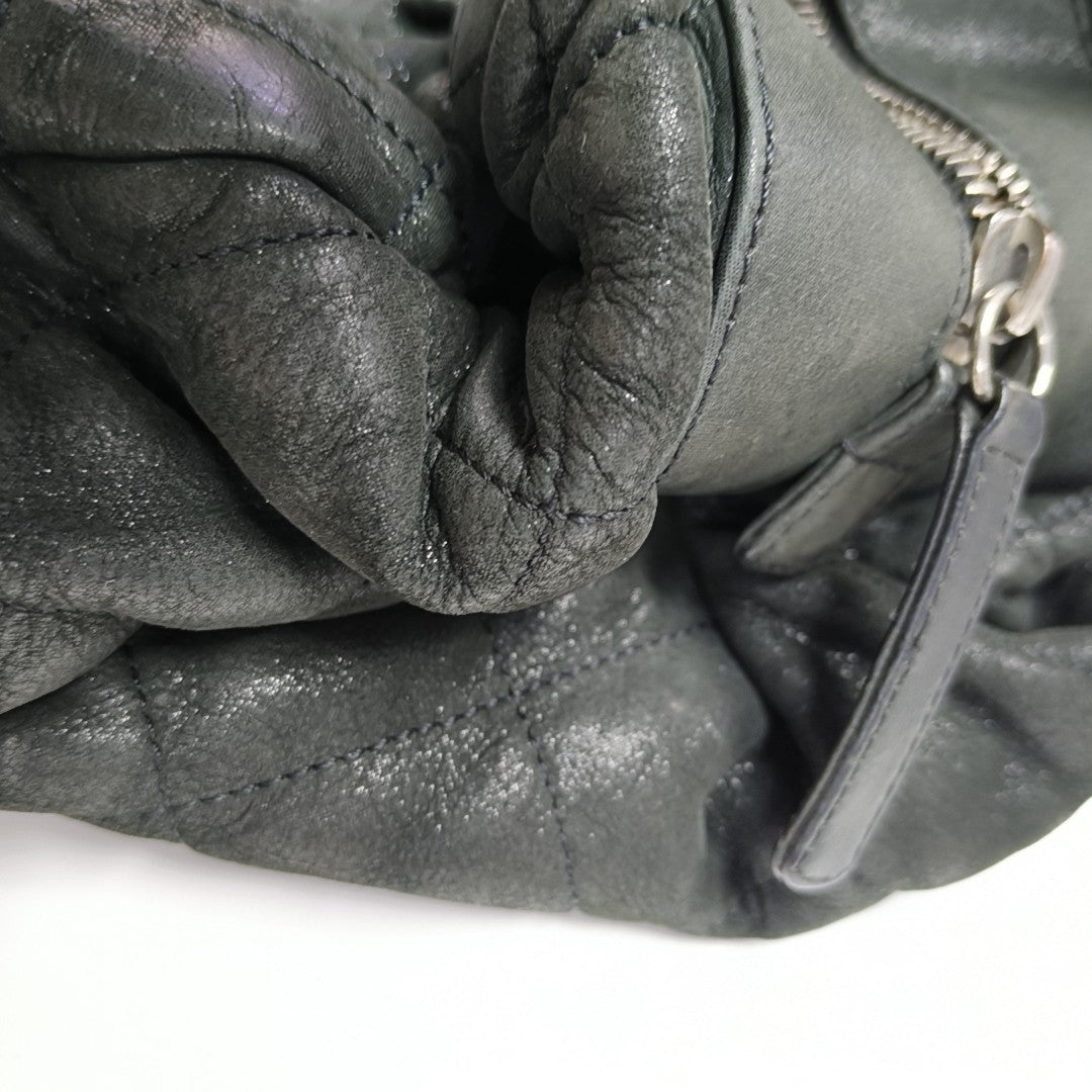 IRIDESCENT Quilted Calfskin Green