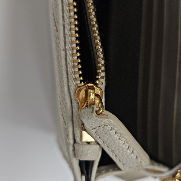 MONOGRAM WOC Chevron Calfskin White