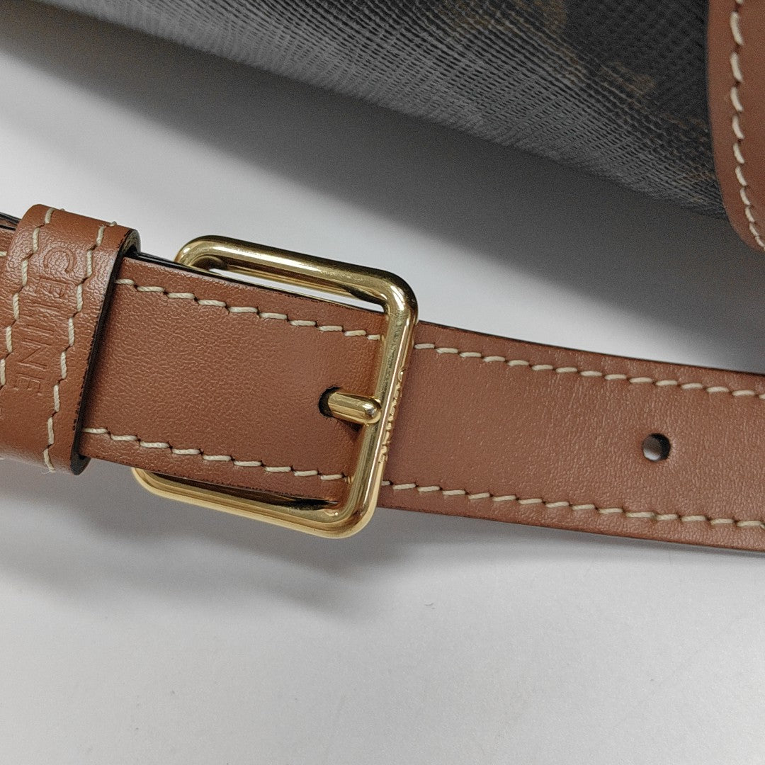 TRIOMPHE CANVAS Small Coated Canvas Brown