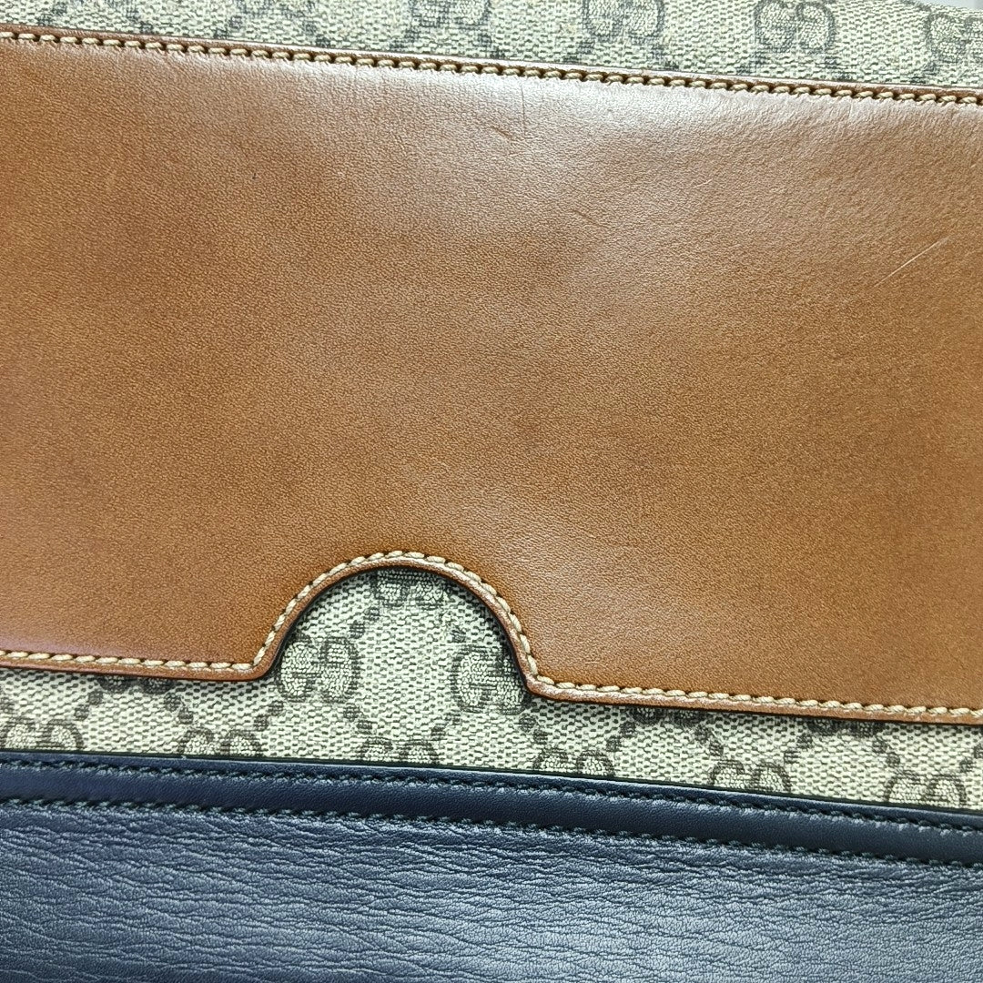 Candado Mediano Monograma Lona Revestida Beige