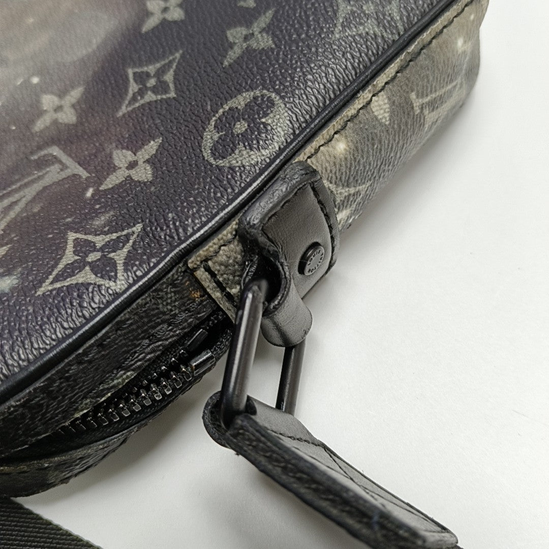ALPHA Monogram Coated Canvas Gray