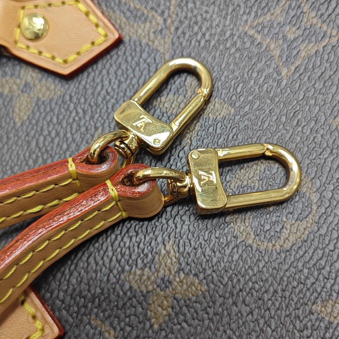 SAC PLAT Mini Monogram Coated Canvas Brown