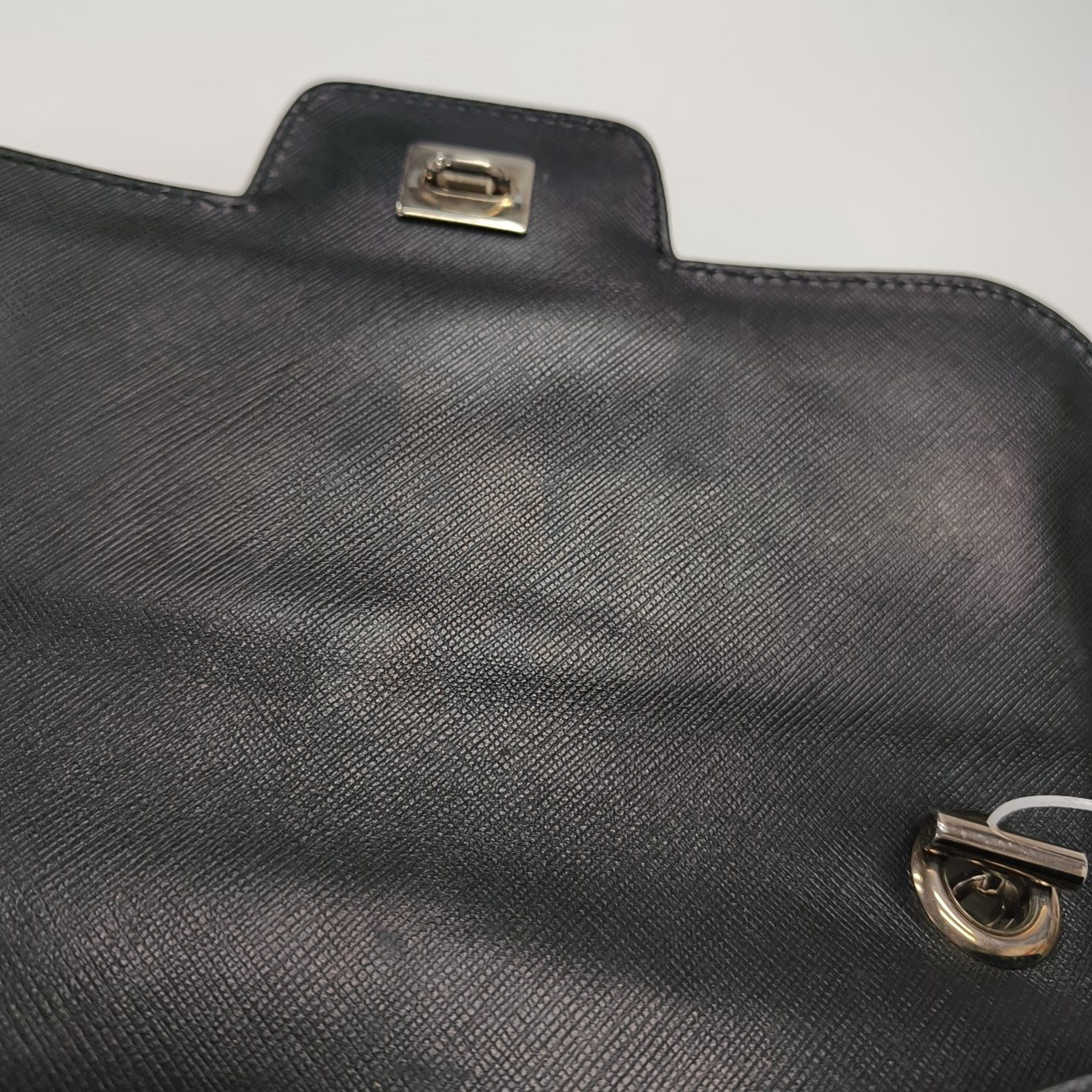 Calfskin Top Handle Bag Black