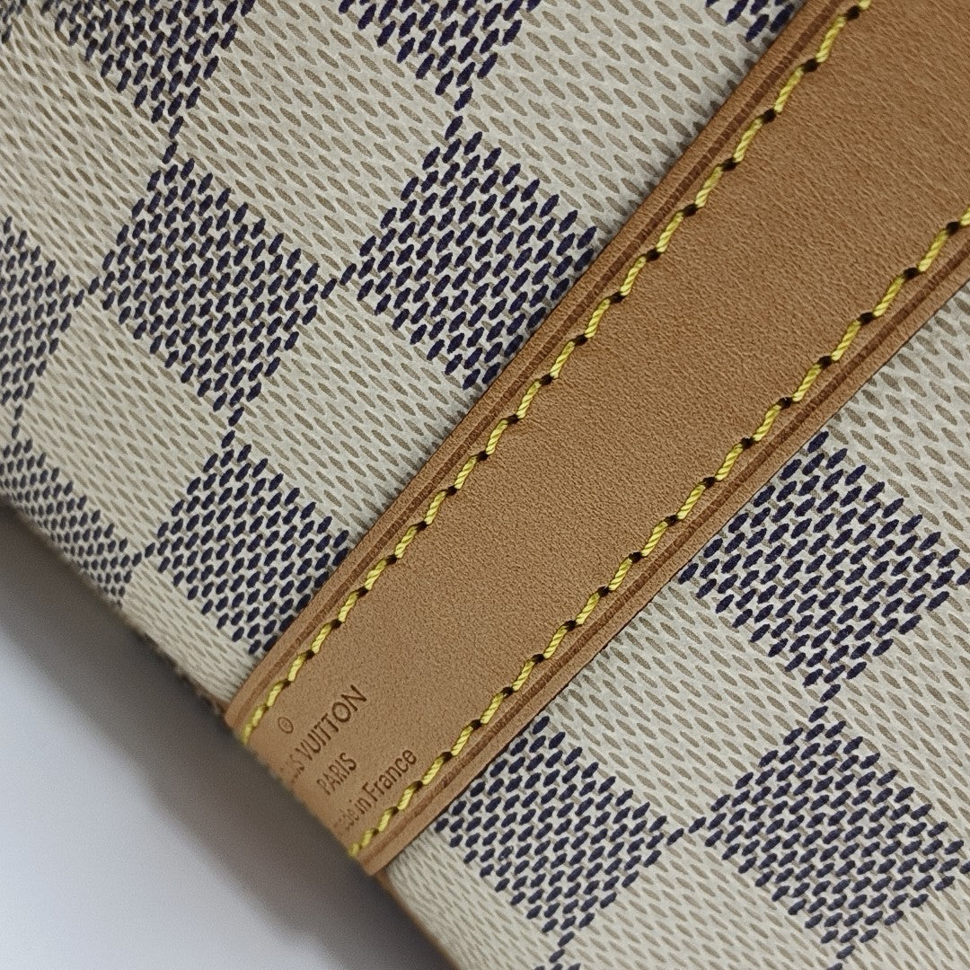 SPEEDY 25 Damier Azur Coated Canvas White