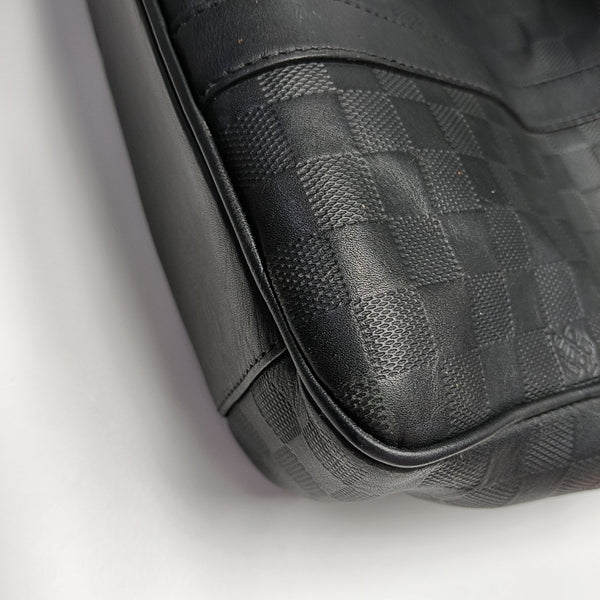TADAO PM Damier Graphite Piel de Becerro Negra