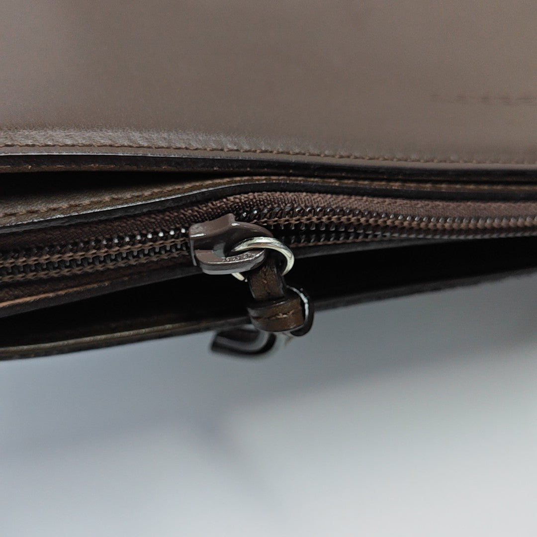 Calfskin Shoulder Bag Brown