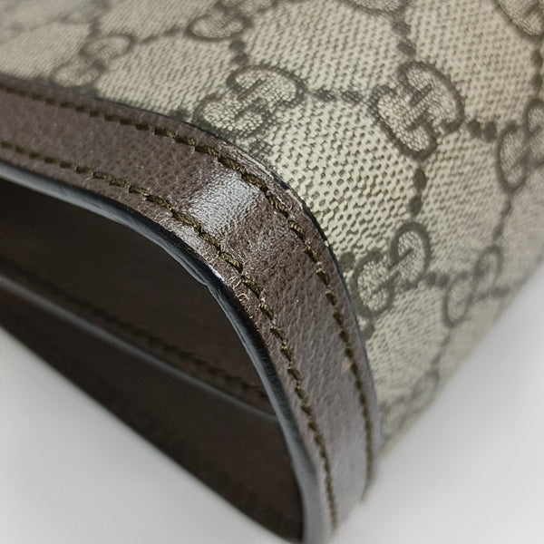 Ophidia Small Monogram Coated Canvas Beige