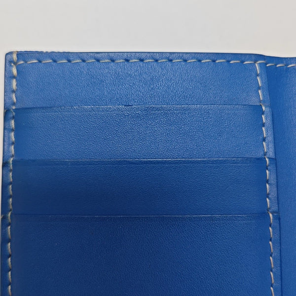 Saint-Marc Coated Canvas Blue Card Holder