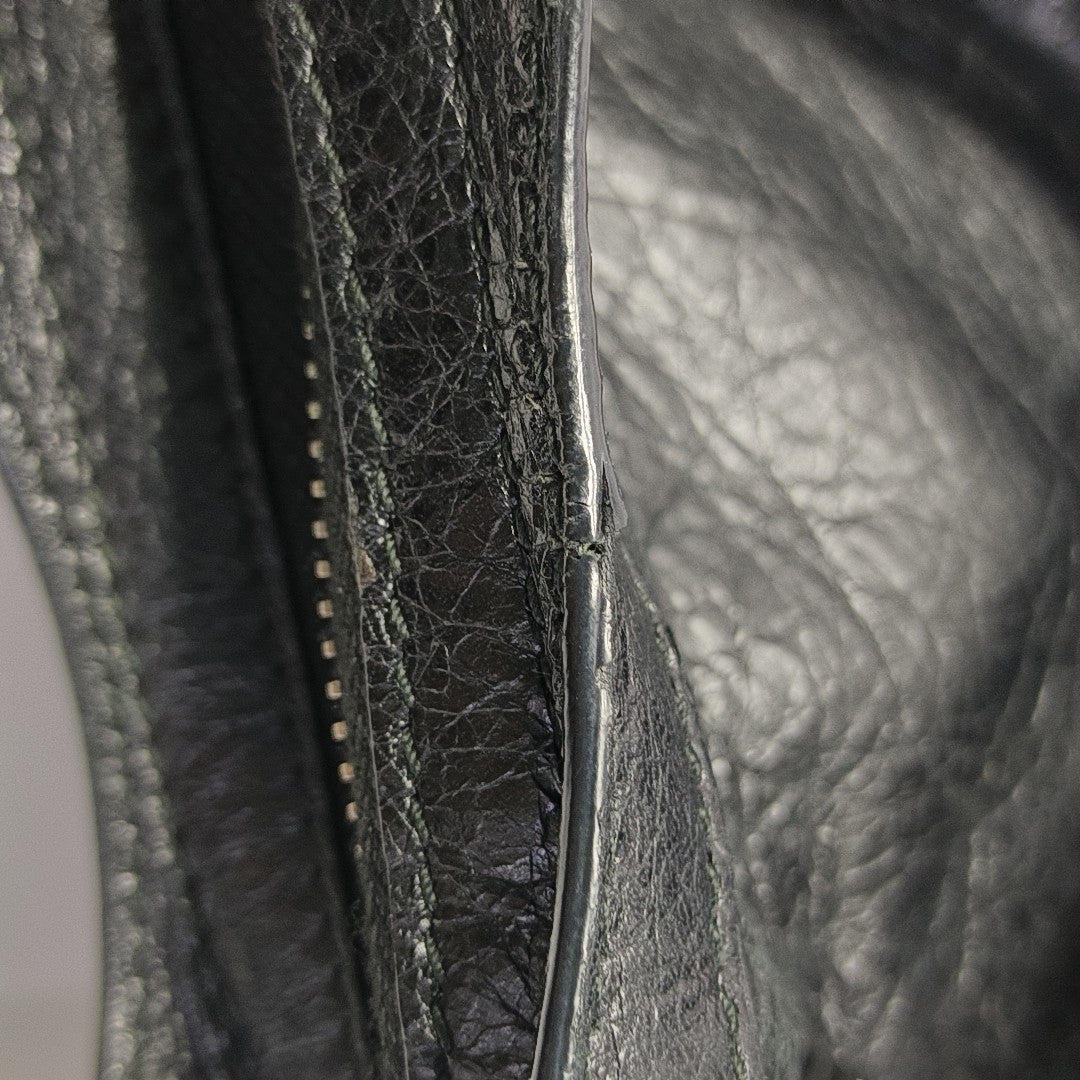 Classic Metallic Edge City Calfskin Black