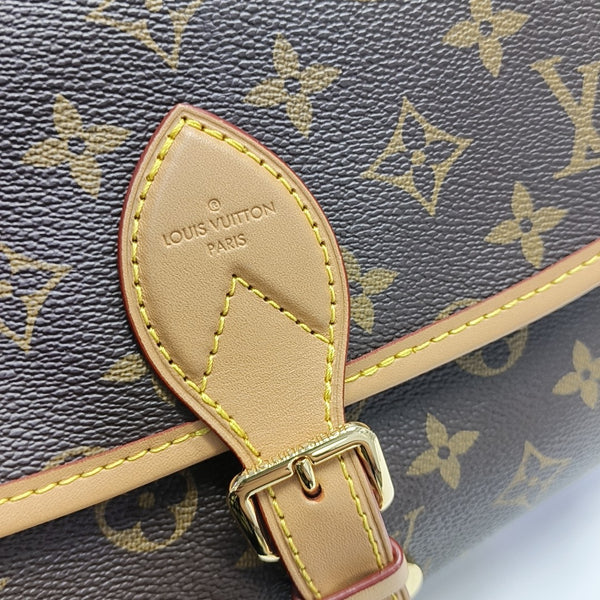 DIANE Monogram Coated Canvas Brown