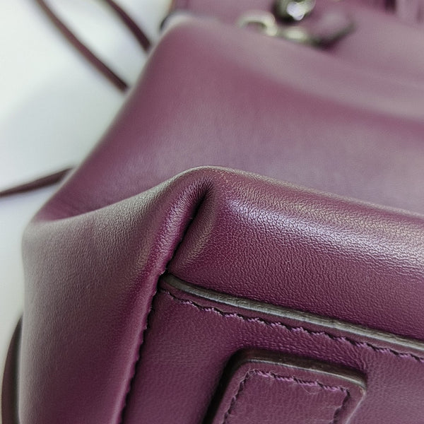 Calfskin Shoulder Bag Purple