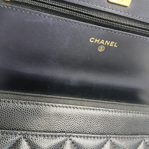 WOC Quilted Grained Calfskin Black