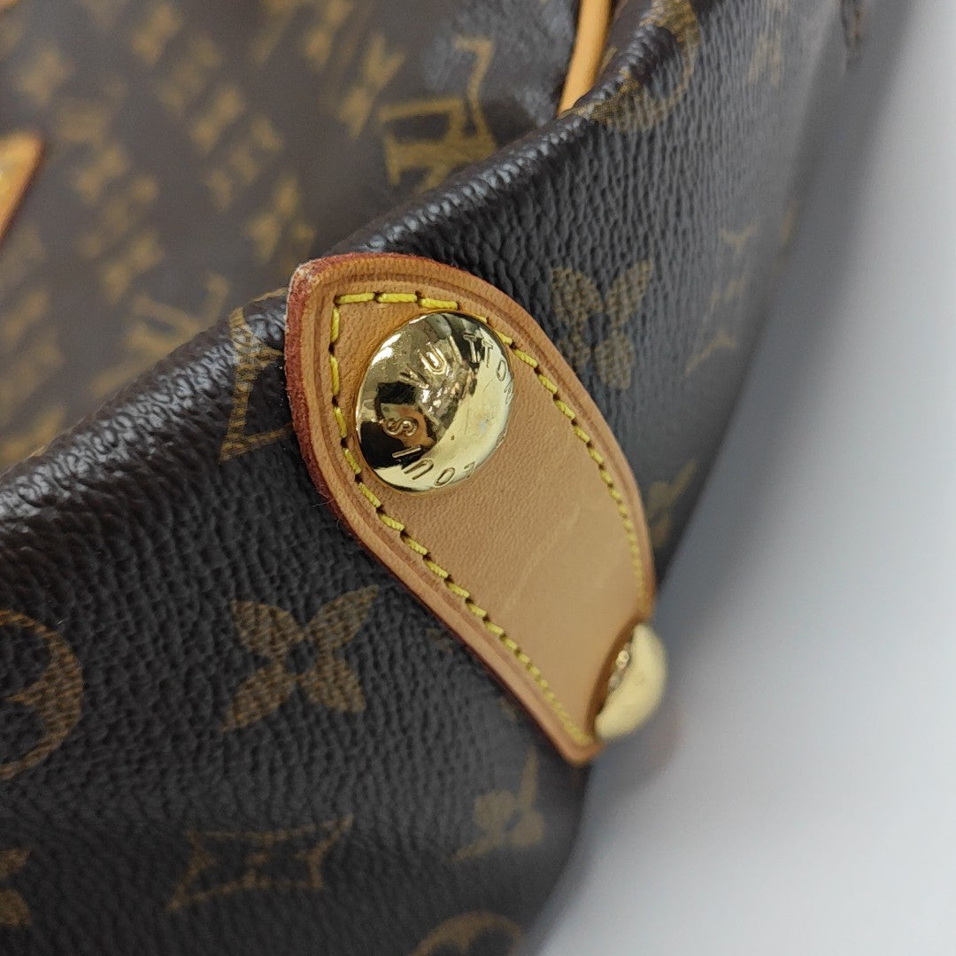 GALLIERA PM Monogram Coated Canvas Brown
