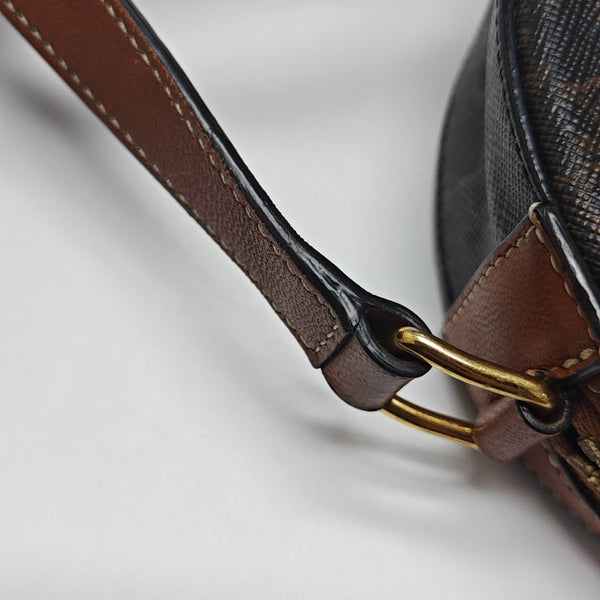 TRIOMPHE ROUND Mini Coated Canvas Brown