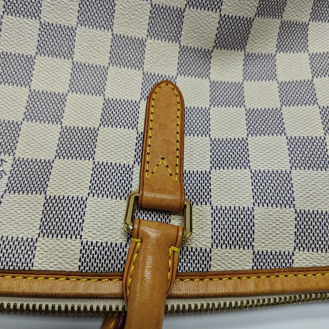RIVIERA PM Damier Azur Coated Canvas White