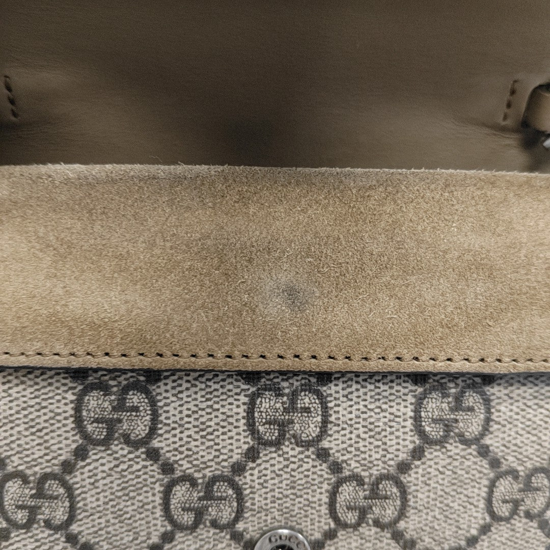 Dionysus Super Mini Monogram Coated Canvas Beige
