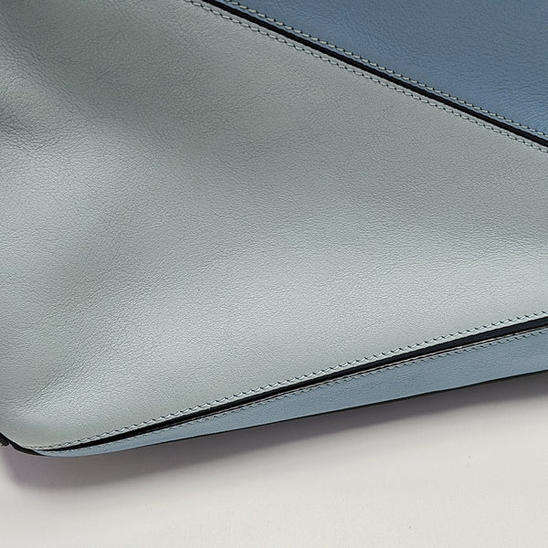 Puzzle Medium Calfskin Blue