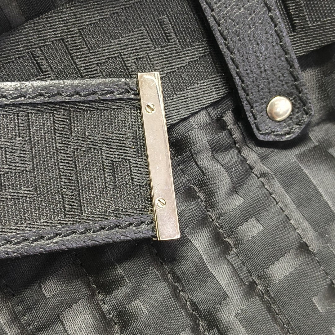 Fabric Top Handle Bag Black
