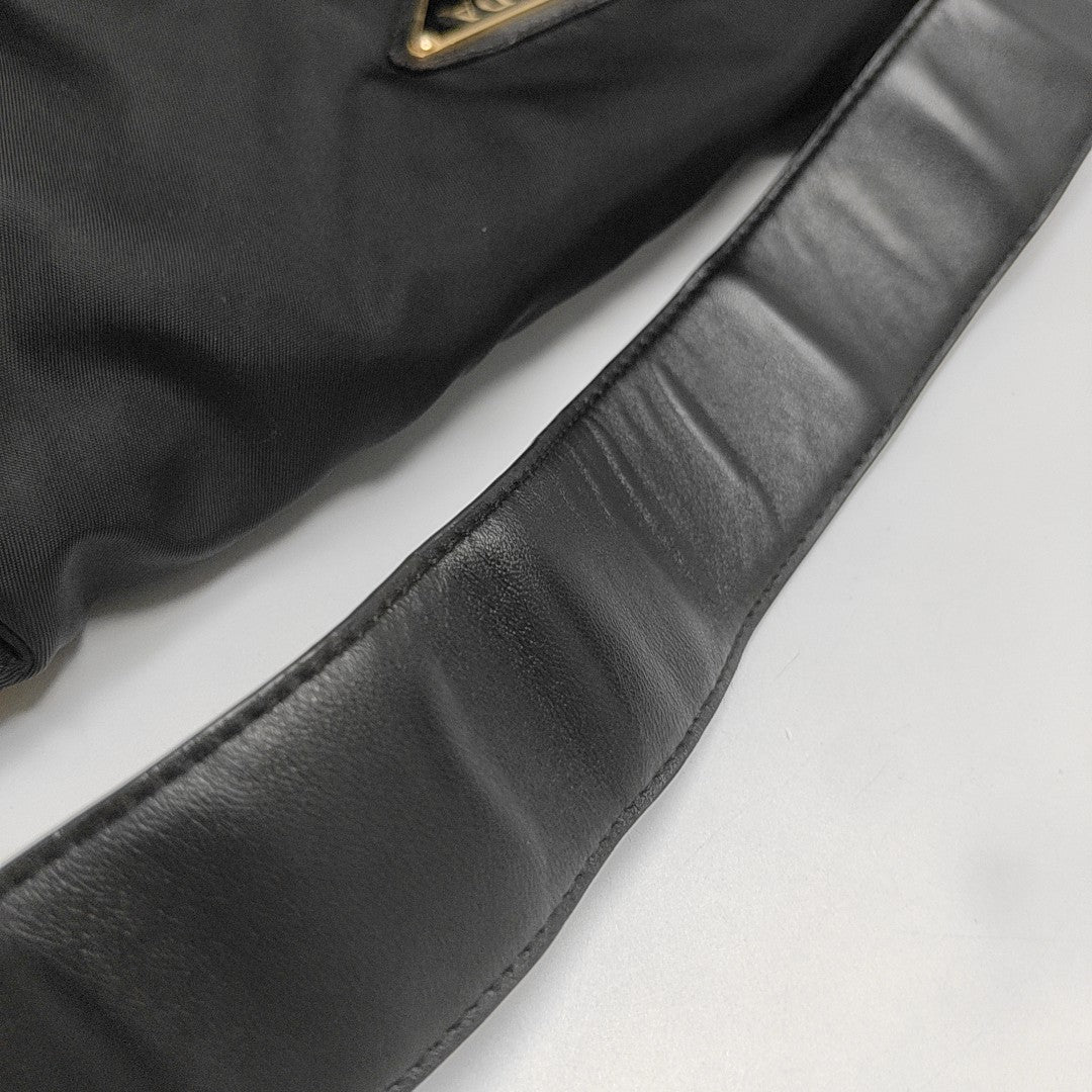 Nylon Shoulder Bag Black