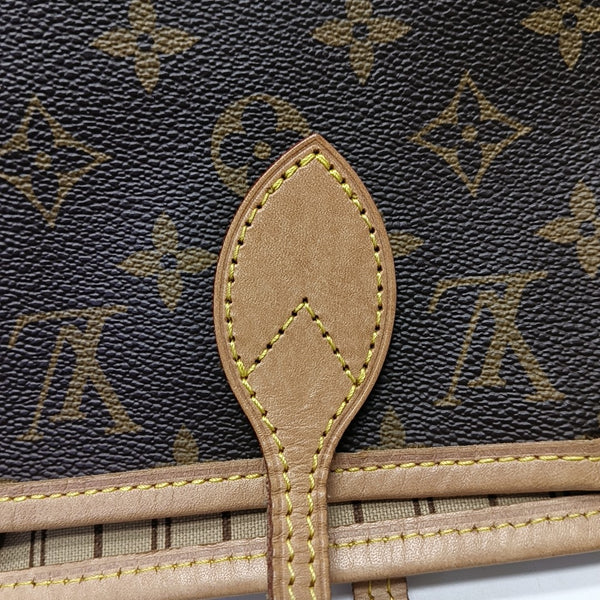 NEVERFULL MM Monogram Coated Canvas Brown